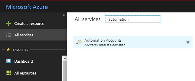 create automation account